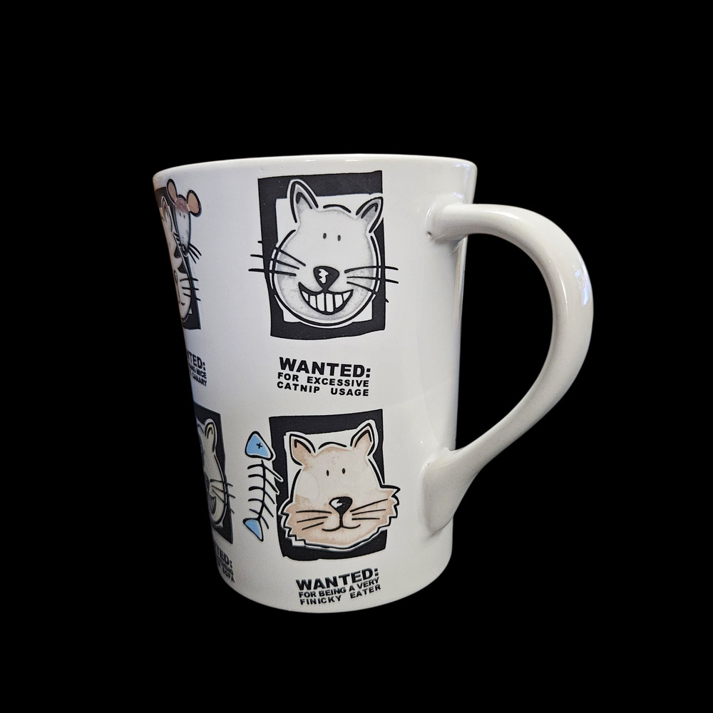 Signature Housewares Mug Shots Cat Stoneware Coffee Mug Funny Cat Faces